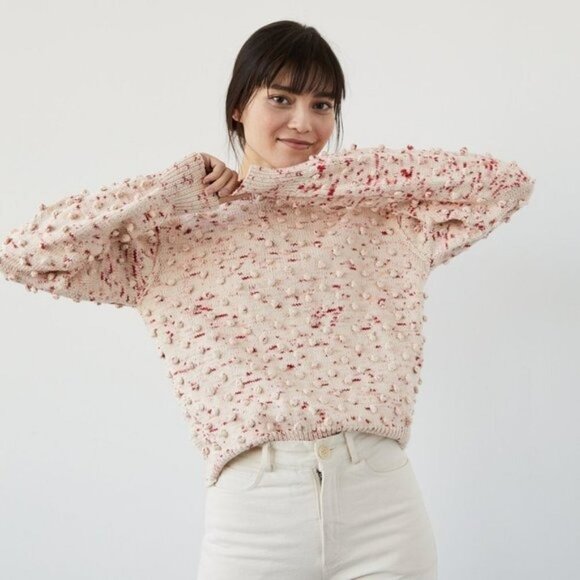 Misha and Puff Adult Popcorn Sweater in Poppy Confetti Large - Picture 1 of 6